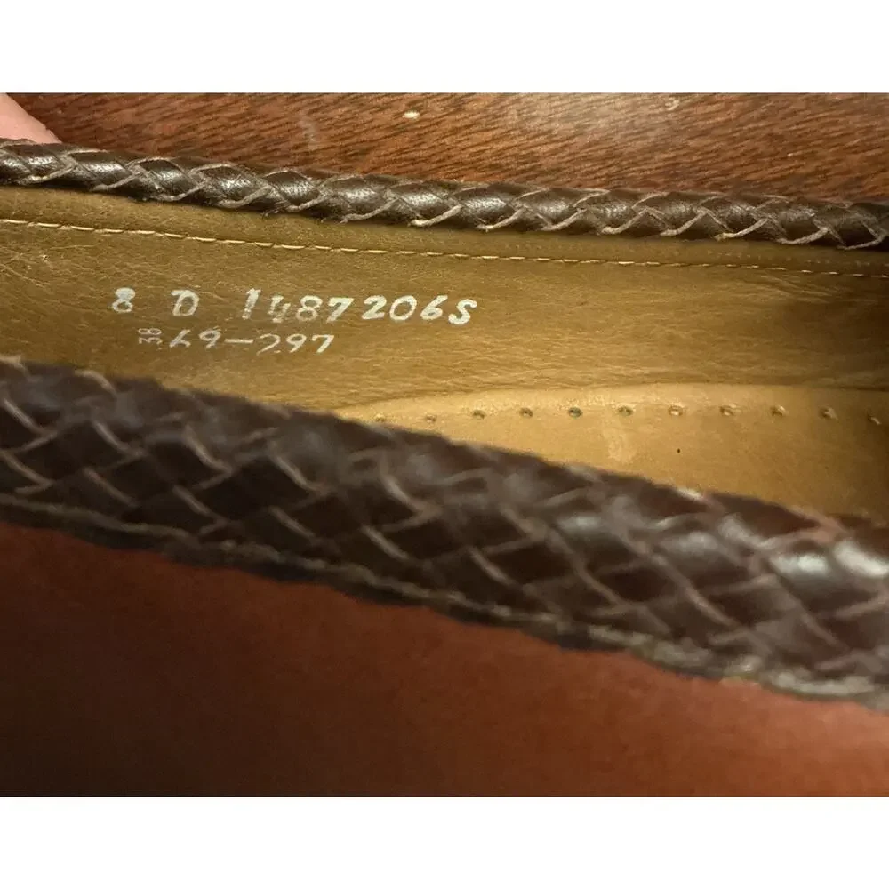 Sebago Penny Loafers Mens 8 D Handsewn Burgundy Leather Slip On Dress Shoes USA